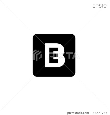 插图素材: monogram initial b, b logo template black color