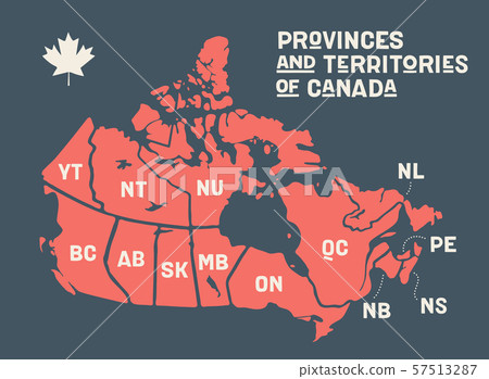 poster map of provinces and territories of canada 查看全部