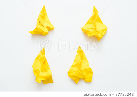 dashed,catch sight of 图库照片: dashed hopes four yellow crushed paper airplanes 查看