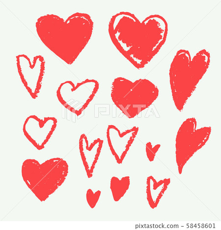 Hand Drawn Heart Shape Doodle Stock Illustration Pixta