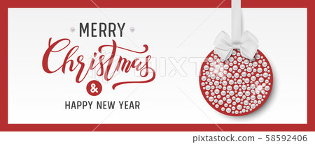 插图素材: merry christmas and happy new year.