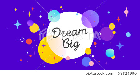 插图素材: dream big, speech bubble.