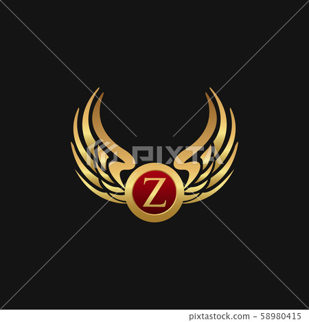 插图素材: luxury letter z emblem wings logo design concept 查看