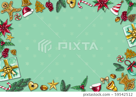 图库插图: christmas background by using materials paint with