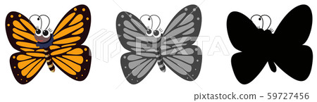 插图素材: set of butterfly cartoon 查看全部