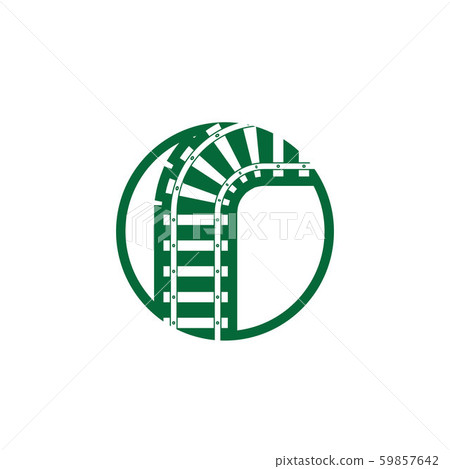 插图素材: train tracks vector icon design template 查看全部