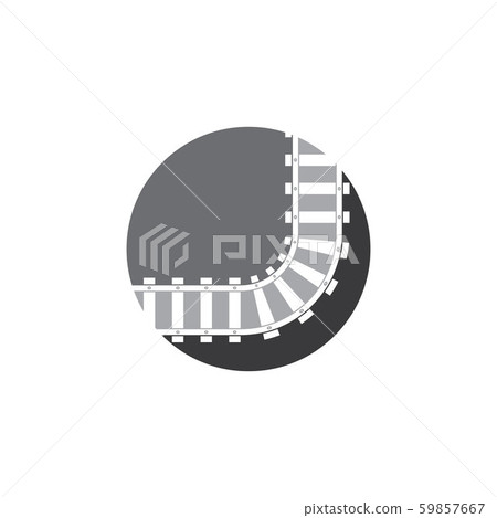 插图素材: train tracks vector icon design template 查看全部