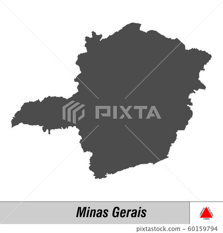 High Quality Map With Flag State Of Brazil Stock Illustration