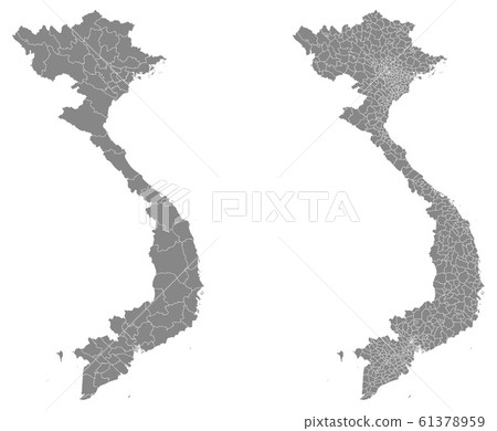 Vector Map Of Vietnam Regions And Stock Illustration