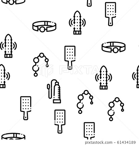 Intim Shop Sex Toys Seamless Pattern Vector Stock Illustration