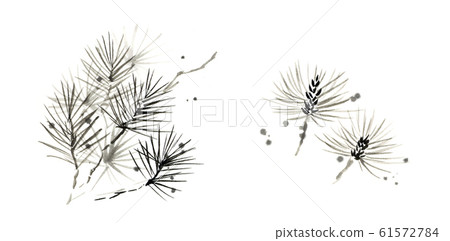 插图素材: 松针水墨画 查看全部