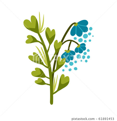 Stylized Floral Composition With Fancy Shaped Stock Illustration