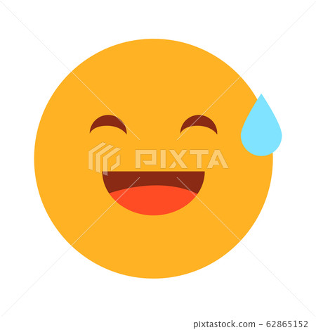 Emoji Laughing Vector Isolated Yellow Emoticon Pixta