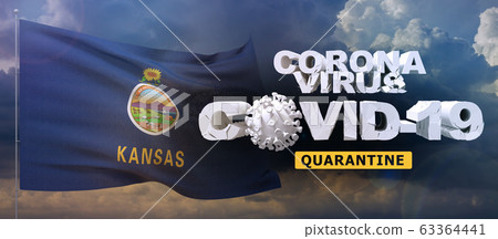 插图素材: coronavirus 2019-ncov quarantine concept on waved