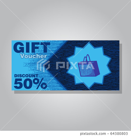 插图素材: gift, discount, voucher cart template, vector