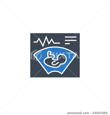 Ultrasound Related Vector Glyph Icon Stock Illustration 64803069