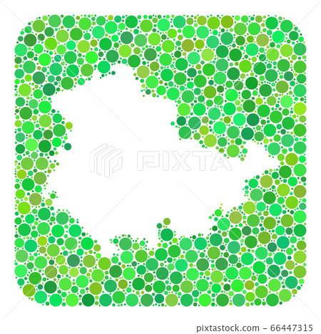 Map Of Thuringia State Dotted Mosaic With Stock Illustration