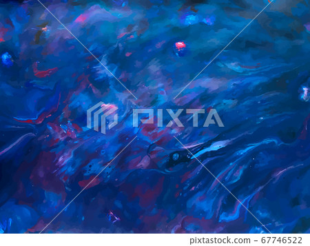 Abstract Blue Fluid Creative Template Cards Stock Illustration