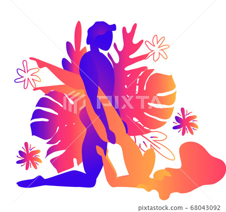 Kama Sutra A Man And A Woman Have Sex The Art Of Stock Illustration