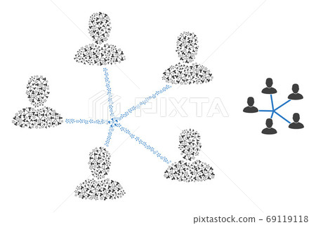 Users Connection Recursion Composition Of Self Stock Illustration