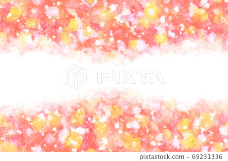 Gold Red Christmas Watercolor Background Stock Illustration