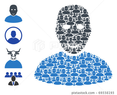 User Recursive Mosaic Of Self Icons Stock Illustration Pixta