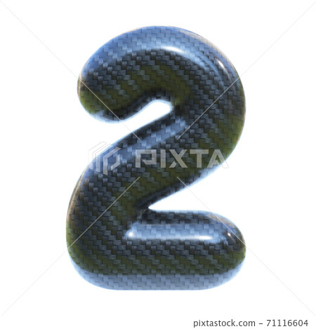 Carbon Fiber Font D Rendering Number Stock Illustration