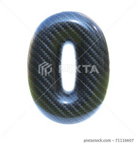 Carbon Fiber Font D Rendering Number Stock Illustration