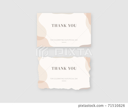 Thank You Cards Template Set Of Modern Thank Stock Illustration