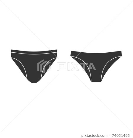 Men Women Underwear Icon Vector Illustration Stock Illustration