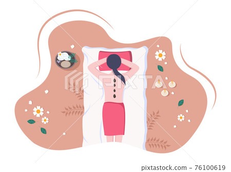 Massage Vector Illustration In Beauty Salon Stock Illustration