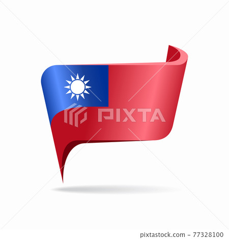 Taiwan Flag Map Pointer Layout Vector Pixta