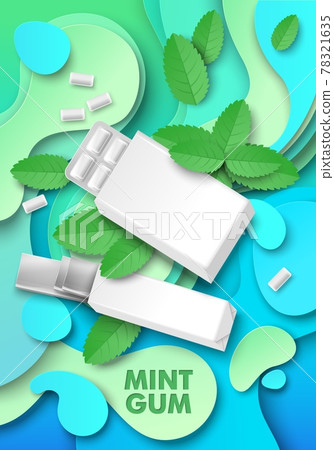 Mint Chewing Gum Ads Template Vector Pixta