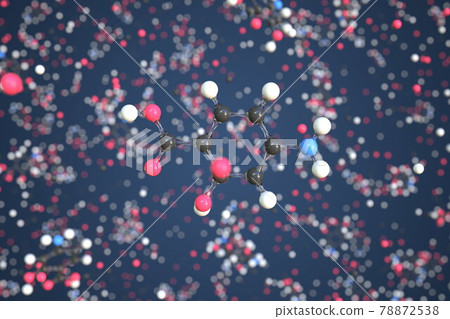 Molecule Of P Aminosalicylic Acid Molecular Stock Illustration