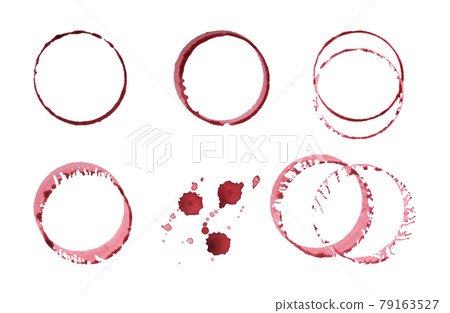 Watercolor Round Spots Of Red Wine Drops Stock Illustration