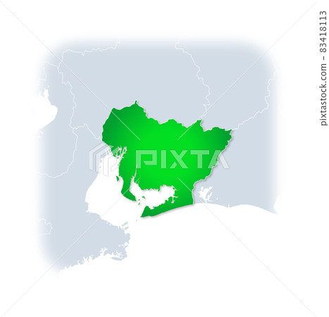 Aichi Prefecture Map Stock Illustration 83418113 PIXTA