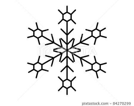 Snowflake Winter Black Isolated Icon Silhouette Stock Illustration