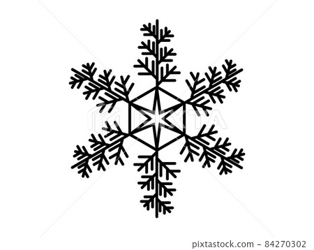 Snowflake Winter Black Isolated Icon Silhouette Stock Illustration