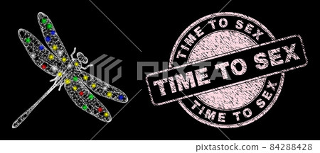 Scratched Time To Sex Watermark And Illuminated Stock Illustration