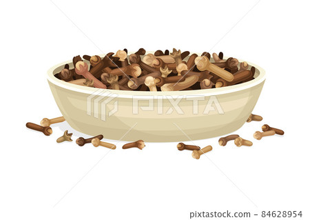 Pile Of Dried Clove Aromatic Spice Rested In Stock Illustration