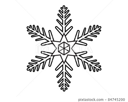 Snowflake Winter Black Isolated Icon Silhouette Stock Illustration