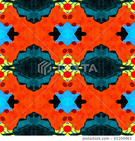 Abstract Geometric Watercolor Seamless Pattern Stock Illustration