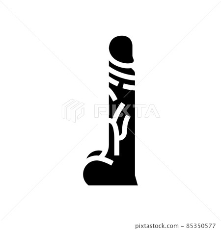 Penis Sex Toy Glyph Icon Vector Illustration Stock Illustration