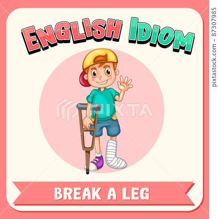 English Idiom With Picture Description For Stock Illustration