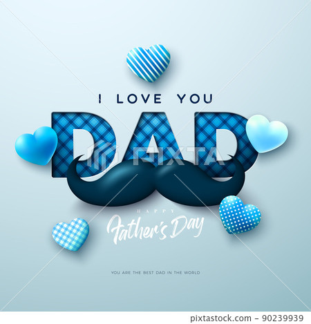 Happy Father S Day Greeting Card Design With Stock Illustration