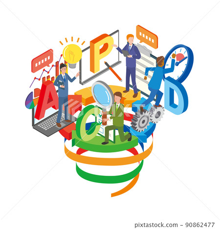 Image Illustration Of PDCA Cycle Stock Illustration 90862477 PIXTA