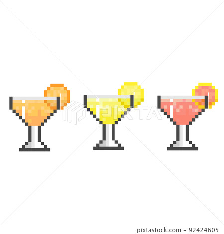 Pixel Art Citrus Cocktail Stock Illustration 92424605 PIXTA