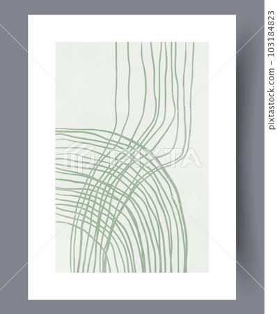 Abstract Threads Aesthetic Lines Wall Art Print Pixta