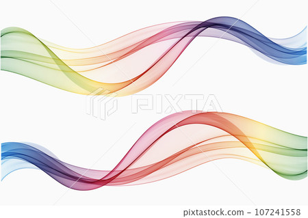 Abstract Flow Of Colored Waves Vector Stock Illustration