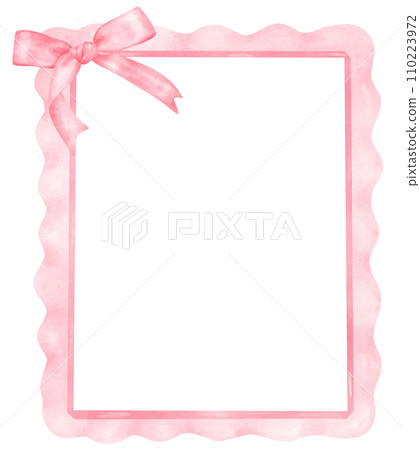 Pink Coquette Frame Rectangle Shape Aesthetic Stock Illustration